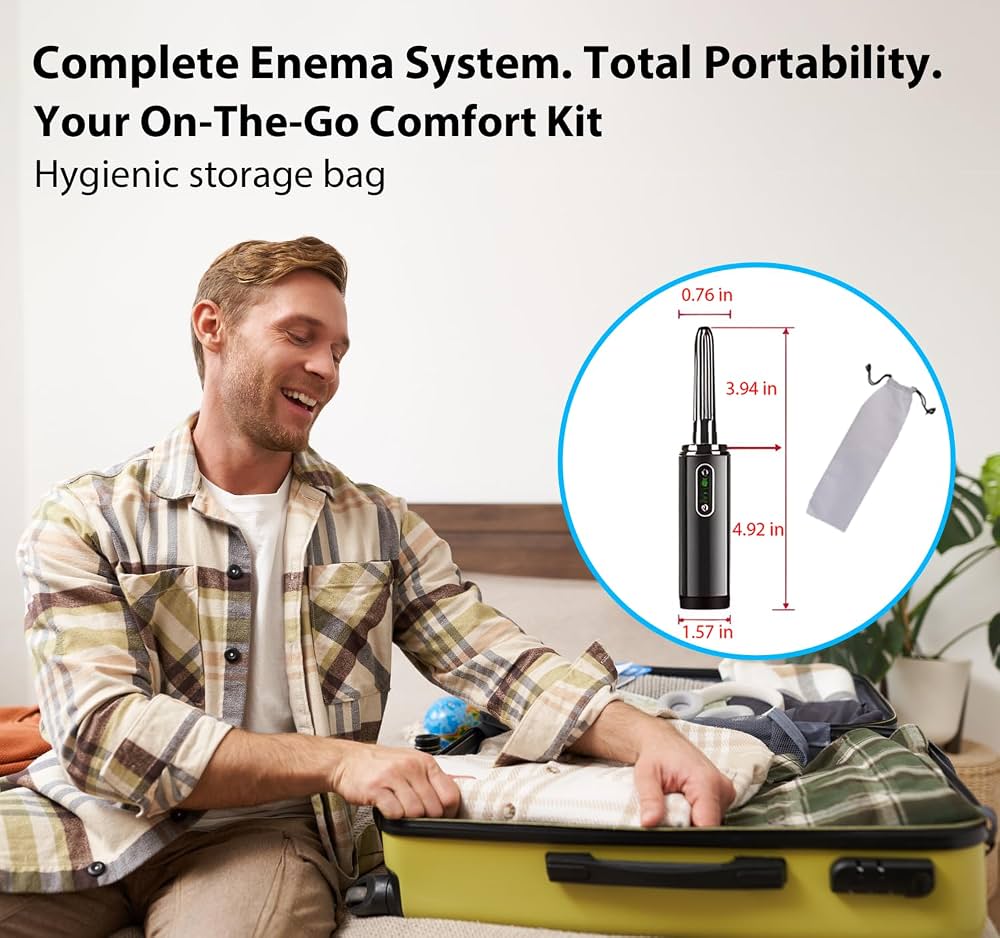 Celebrity Multi action Automatic enema with double douching modes
