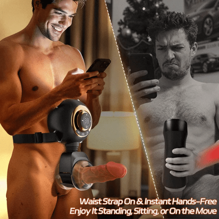 Omareon Wearable Male Masturbator 3-in-1 9 Thrusting Rotating Vibrating Sex Toy for Men