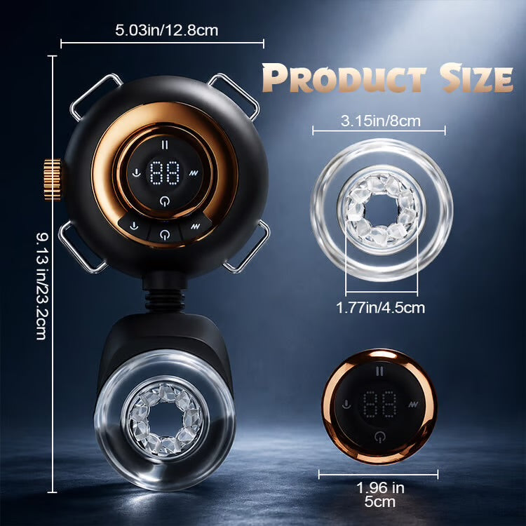 Omareon Wearable Male Masturbator 3-in-1 9 Thrusting Rotating Vibrating Sex Toy for Men