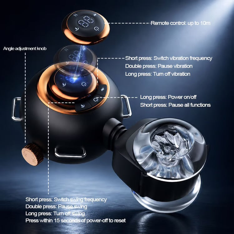 Omareon Wearable Male Masturbator 3-in-1 9 Thrusting Rotating Vibrating Sex Toy for Men