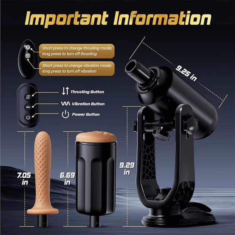 Omareon presidential handsfree pleasure machine with 350 degrees rotation- Full set
