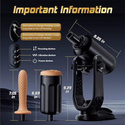 Omareon presidential handsfree pleasure machine with 350 degrees rotation- Full set