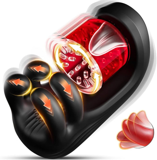 The  strange 4-in -1 hand automatic penis stroker with glans licking