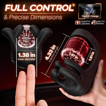 The  strange 4-in -1 hand automatic penis stroker with glans licking