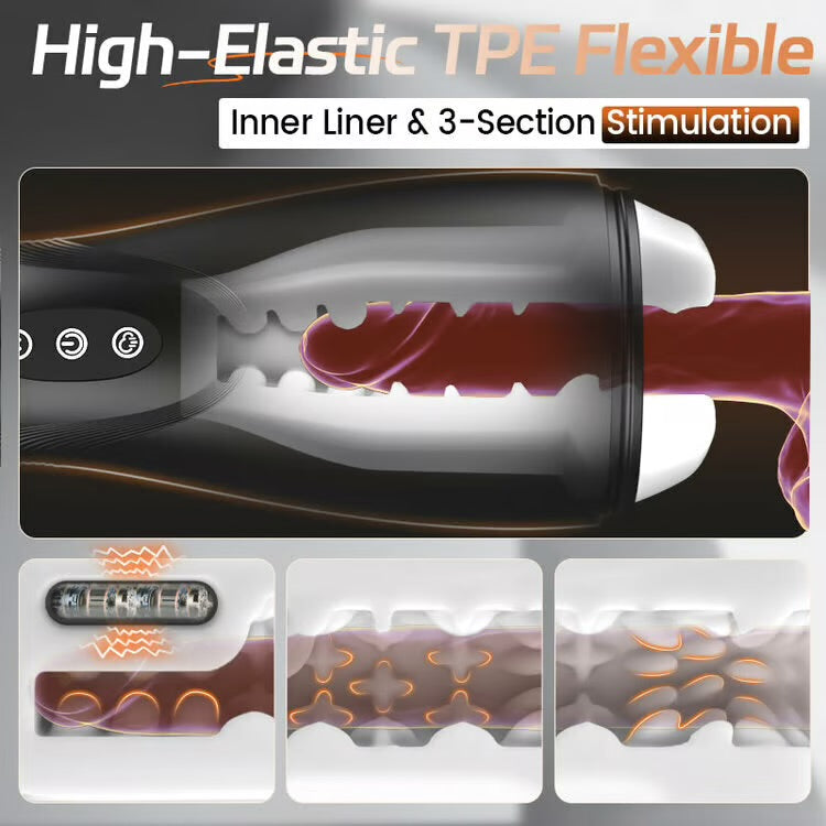 Slowmotion automatic deep throating machine