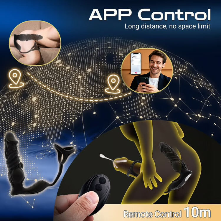Dick head Fast Thrusting Prostate Massager Anal Vibrator for Men, 6-in-1 Anal Toys