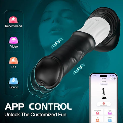 App controlled warhorse fantasy anal training machine with thrusting and vibration