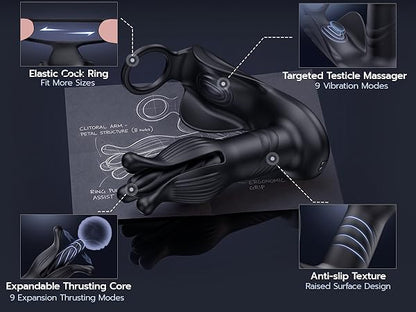 Omareon Ai powered tension shock prostate stimulator with anal expansion and balls stimulation