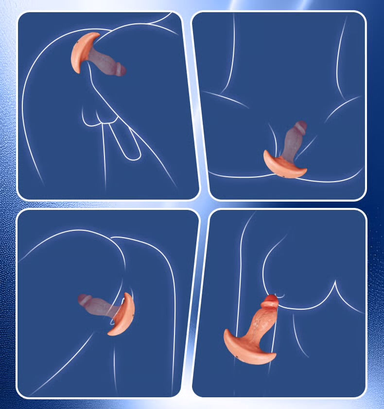 Omareon 360 degrees rotating dildo butt plug with app control