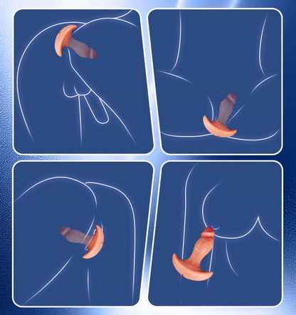 Omareon 360 degrees rotating dildo butt plug with app control