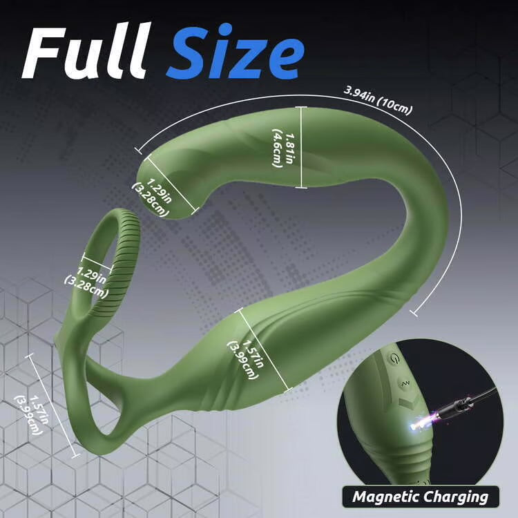 Omareon C shaped prostate traumatiser with cockring stimulation