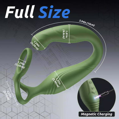 Omareon C shaped prostate traumatiser with cockring stimulation