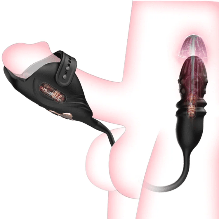 Gay Couple  Thrusting Prostate Massager with Vibrating Penis Vibrator