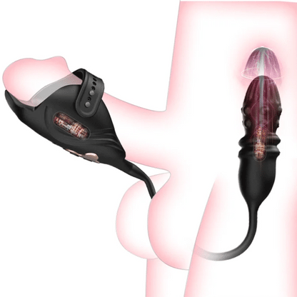 Gay Couple  Thrusting Prostate Massager with Vibrating Penis Vibrator