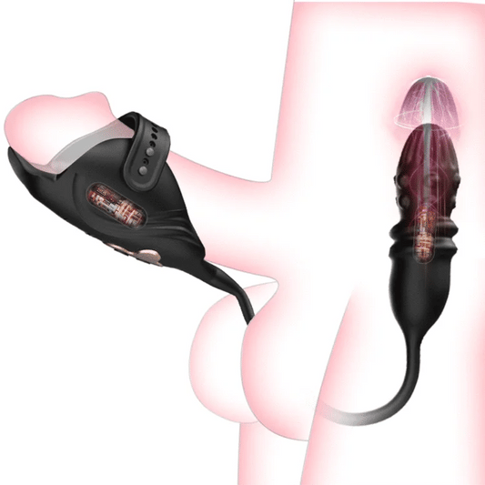Gay Couple  Thrusting Prostate Massager with Vibrating Penis Vibrator