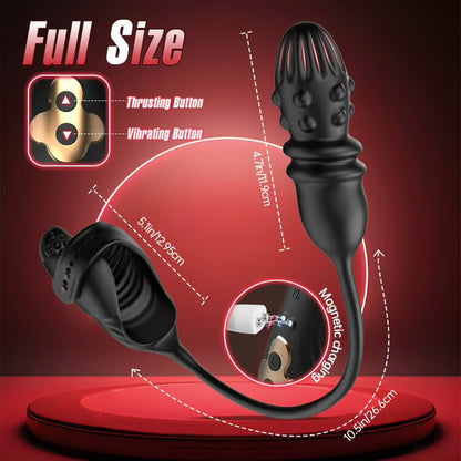 Gay Couple  Thrusting Prostate Massager with Vibrating Penis Vibrator