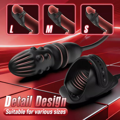 Gay Couple  Thrusting Prostate Massager with Vibrating Penis Vibrator
