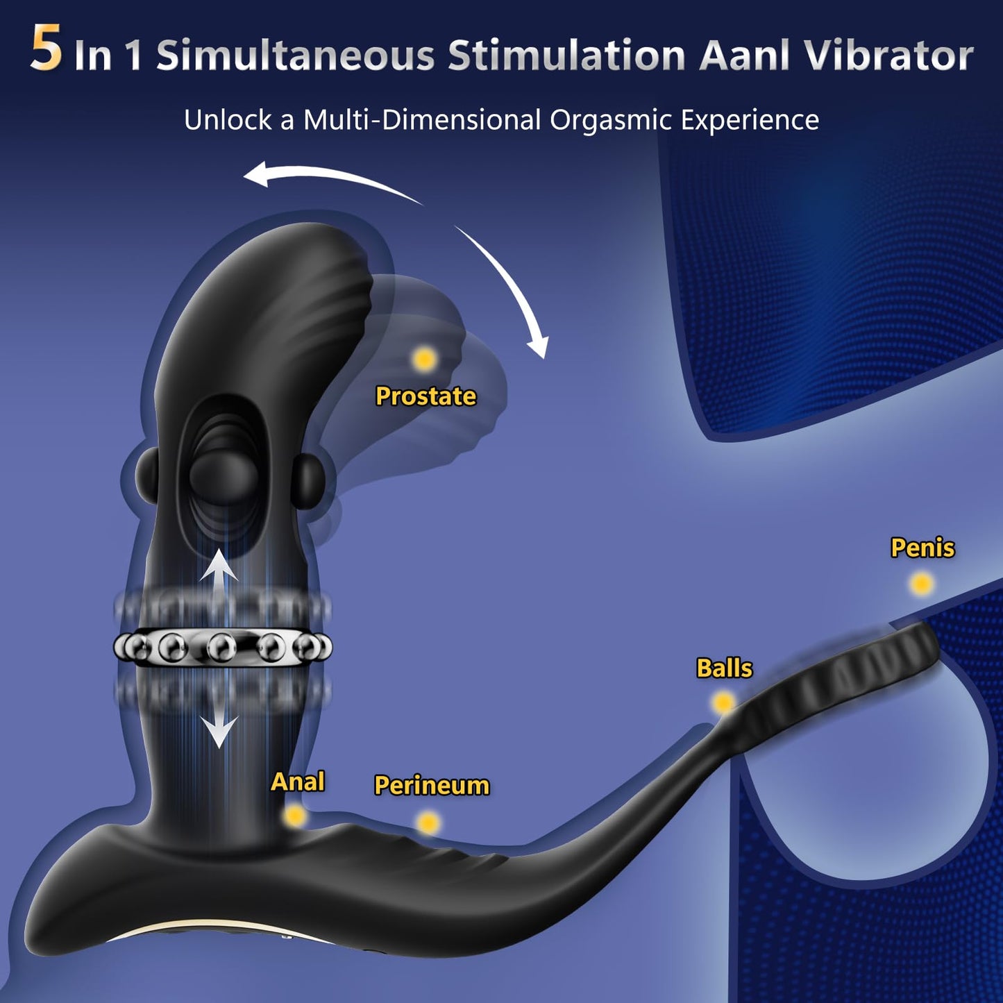 New multi dimensional prostate stimulation with magic wave technology