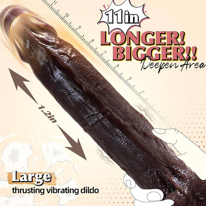 Blackmamba 11inch thrusting dildo with heating
